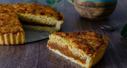 Fácil receta: tarta de coco con dulce de leche