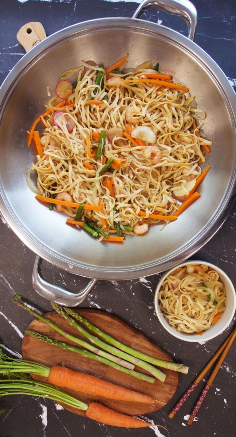 Pastas con verduras. Fuente: (Twitter).