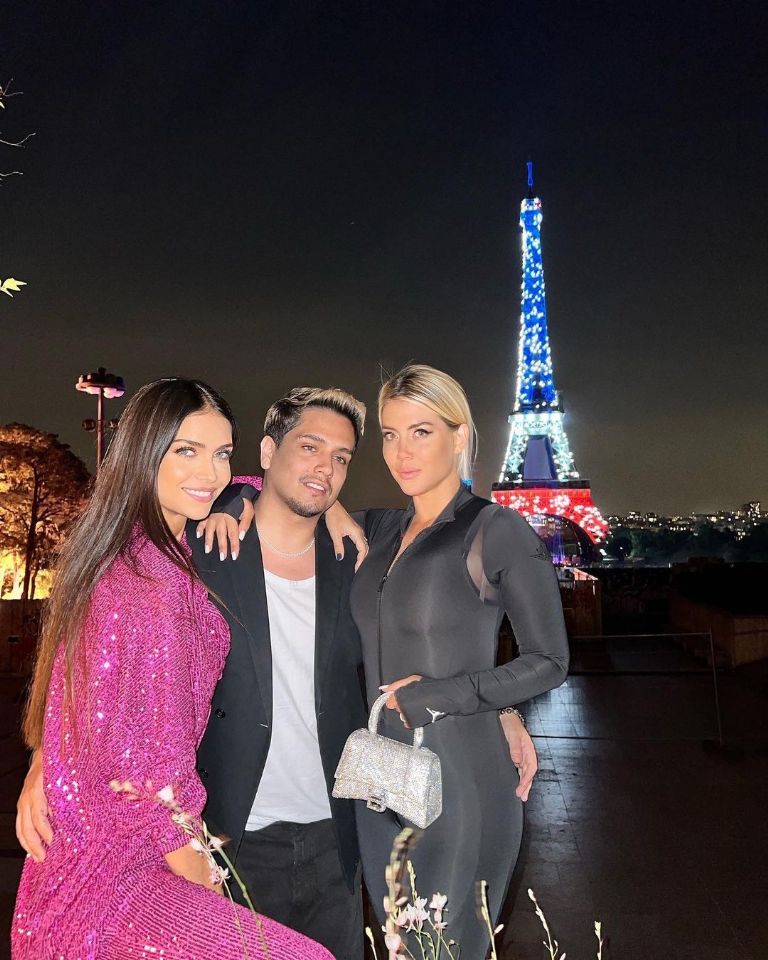 Kennys Palacios, Wanda y Zaira Nara. Fuente: (Instagram).